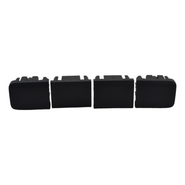 Kit 4 Botão Cego Falso Painel Vw Fox 2012 Original Preto