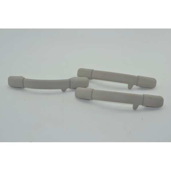 Kit 3 Puxadora Alça Teto Pqp Peugeot 206 2007 2008 Original Cinza