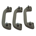 Kit Com 3 Puxador Alça Teto Pqp Honda City 2015 Original Cinza-escuro