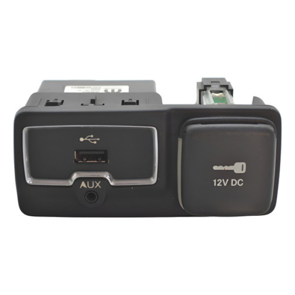 Moldura Com Entrada Usb Auxiliar Tomada 12v Renegade Origina Preto Moldura Com Entrada Usb Auxiliar Tomada 12v Renegade Origina Preto