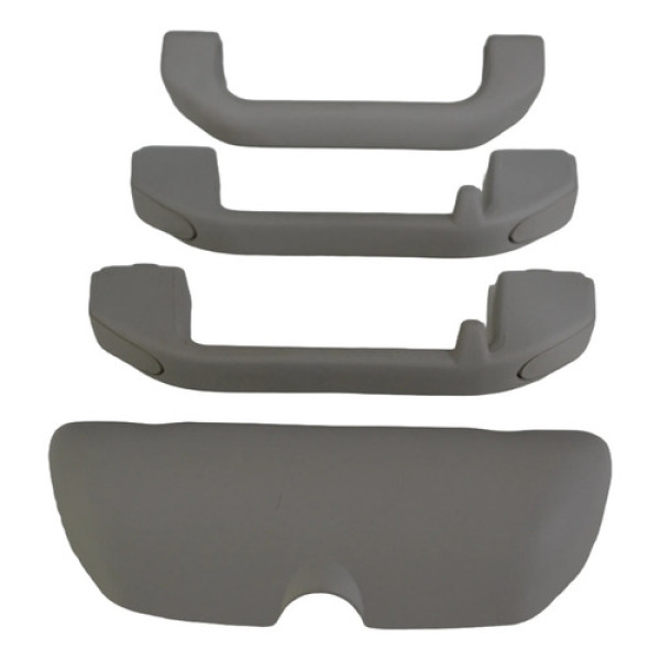 Kit 3 Puxador Teto Pqp C/porta Oculos Palio 2013 Original Cinza