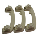 Kit Com 3 Puxador Alça Teto Pqp Citroen C4 Pallas 2010 Origi Creme