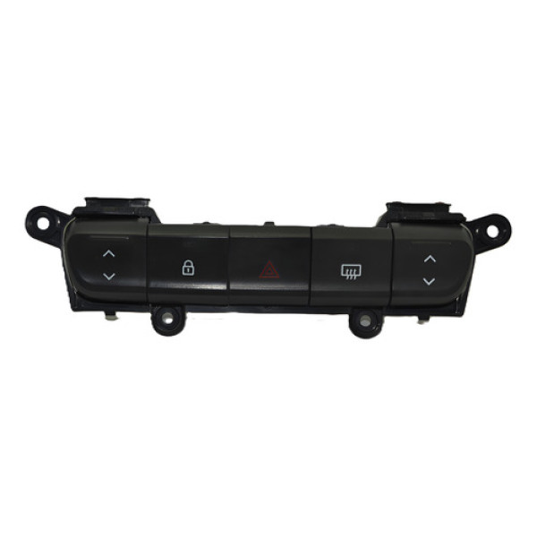 Botão Pisca Alerta Trava Desembaçador Kwid 2022 Original - Preto