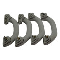 Kit 4 Puxador Alça Teto Pqp Volkswagen Polo 2005 Original Cinza