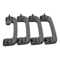 Kit Com 4 Puxador Alça Teto Pqp Mitsubishi Asx 2014 Original Cinza