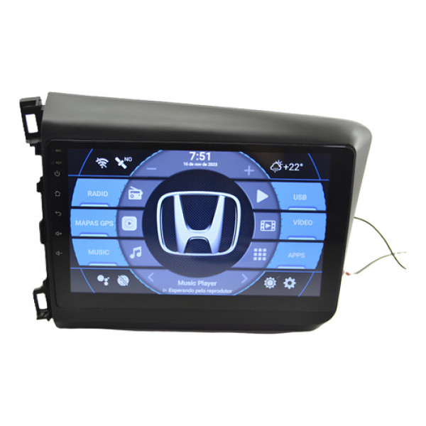 Radio Multimidia 9 Polegada Honda Civic G9 2012 A 2016