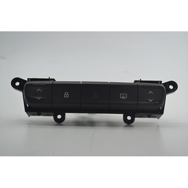 Botão Pisca Alerta Trava Desembaçador Kwid 2020 Original - Preto