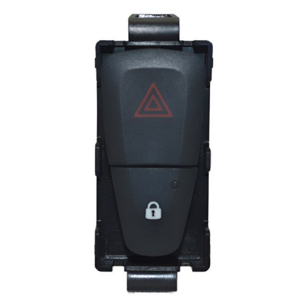 Botão Pisca Alerta Trava Painel Sandero 2016 Logan Original - Preto