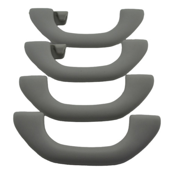 Kit Com 4 Puxador Alça Teto Pqp Vw Jetta 2013 Original Cinza