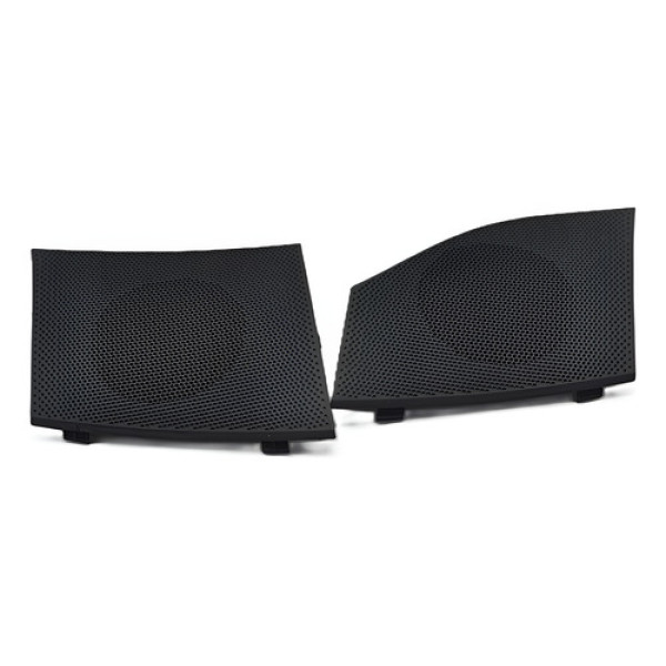 Par Tela Grade Alto Falante Painel Kwid 2017 A 2022 Origi Preto