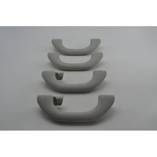 Kit Com 4 Puxador Alça Teto Pqp Vw Jetta 2011 Original - Cinza-escuro