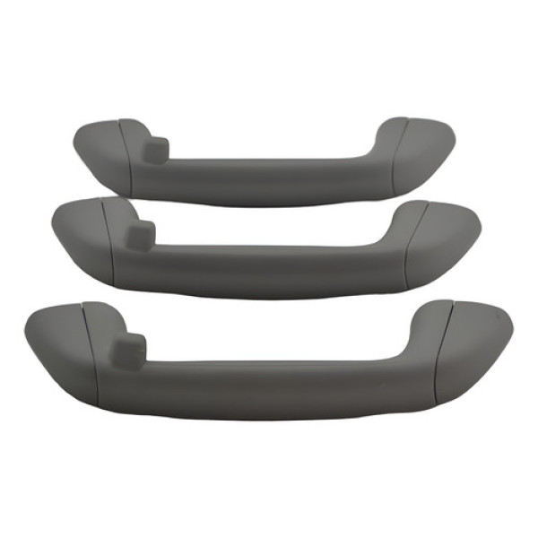 Kit Com 3 Puxador Alça Teto Pqp Toyota Etios 2019 Original Cinza-escuro