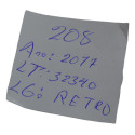 Espelho Retrovisor Interno Peugeot 208 2017 Original