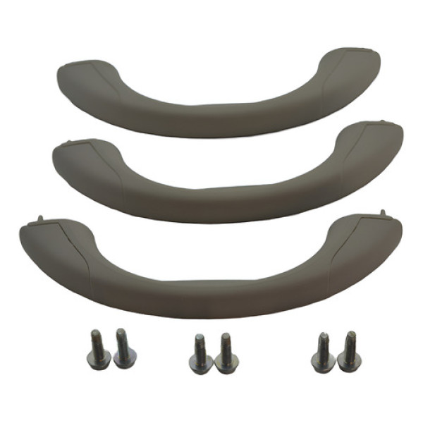 Kit 3 Puxador Alça Pqp Coluna Nissan Frontier 2017 Original Bege