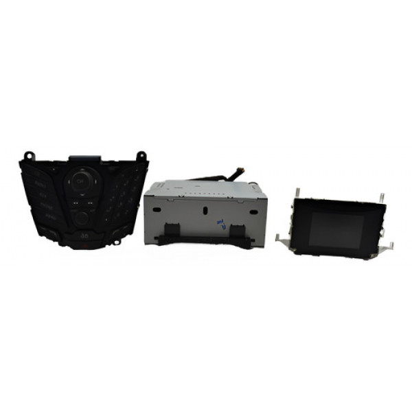 Kit Completo Fundo Visor Frente Radio Som Ford New Fiesta Or