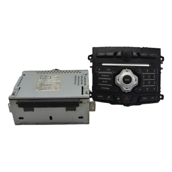 Frente + Fundo Radio Som Painel Ford Ranger 2013 Original Preto/cinza