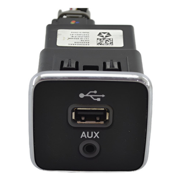 Entrada Conector Usb Auxiliar Fiat Argo 2019 Cronos Original Preto