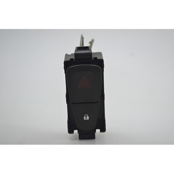 Botão Pisca Alerta Painel Renault Logan 2017 Original - Preto