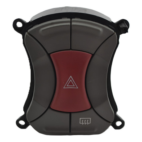 Botão Pisca Alerta Desembaçador Painel Doblo 2014 Original - Cinza-escuro / Vermelho