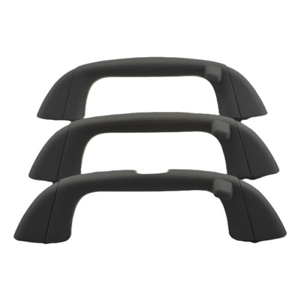 Kit 3 Puxador Alça Teto Pqp Toyota Etios 2014 Original Cinza-escuro