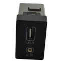 Entrada Conector Usb Auxiliar Console Azera 2020 Original Preto