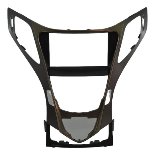 Moldura Multimidia Central Painel Azera 2015 Original Prateado