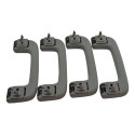 Kit 4 Puxador Alça Teto Pqp Mitsubishi Lancer 2013 Original Cinza-escuro