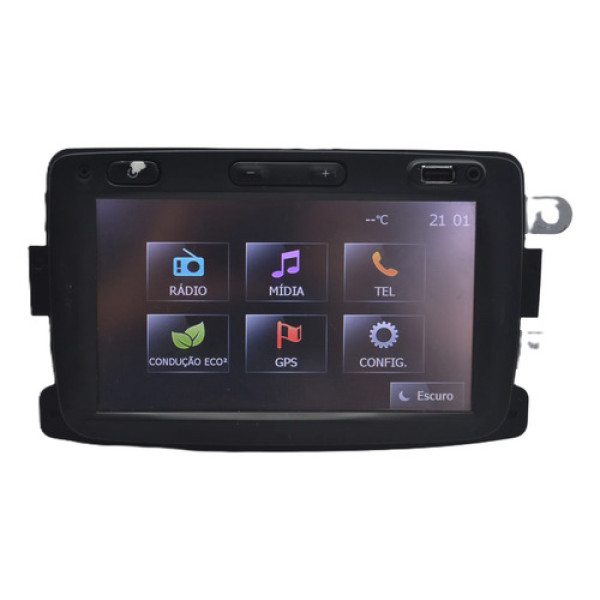 Tela Multimidia Painel Logan Sandero Kwid Duster Original Preto