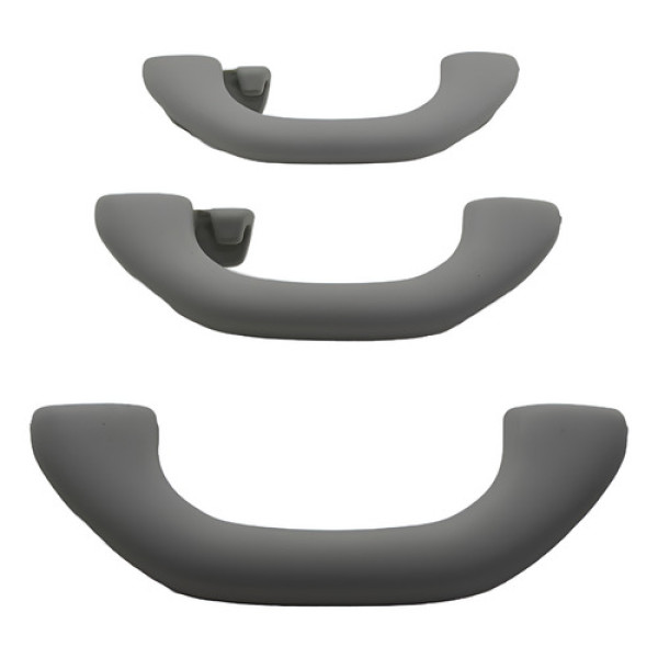 Kit Com 3 Puxador Alça Teto Pqp Vw Polo 2002 Original - Cinza