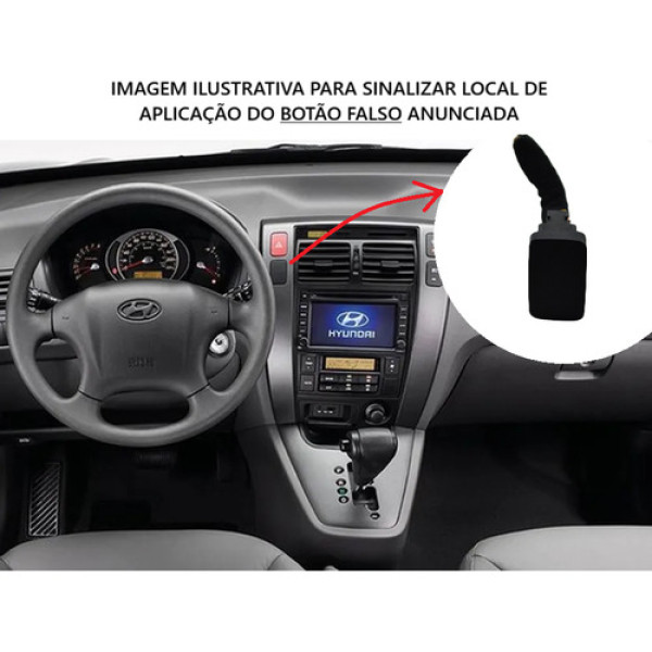 Botão Falso Cego Painel Central Tucson 2013 Original Preto