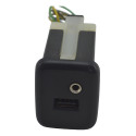 Entrada Conector Usb Auxiliar Console S10 2022 Original Preto