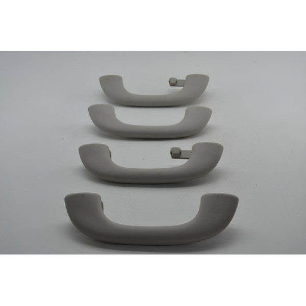 Kit 4 Puxador Alça Pqp Teto Peugeot 308 2017 Original Bege