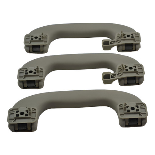 Kit Com 3 Puxador Alça Teto Pqp Meriva 2012 Original Bege