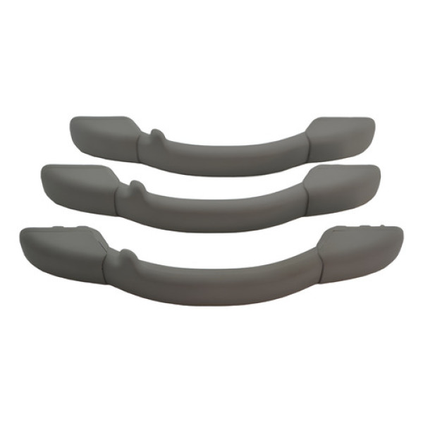 Kit 3 Puxador Alça Teto Pqp Interno Citroen C3 2012 Original Cinza