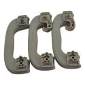 Kit 3 Puxador Alça Pqp Teto Chevrolet Meriva 2004 Original Bege