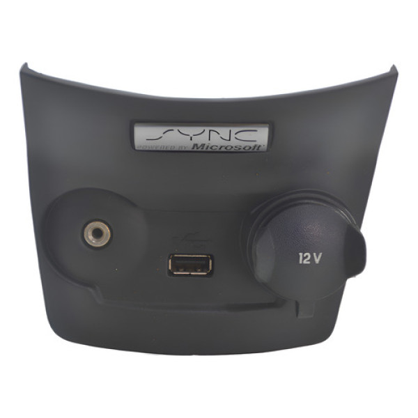 Moldura Com Usb Auxiliar Tomada Fiesta 2012 Original Preto