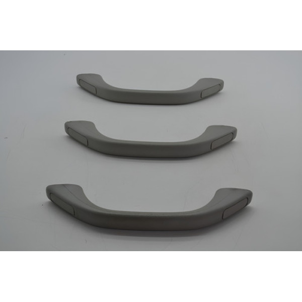 Kit 3 Puxador Alça Teto Pqp Honda Fit 2007 Original Cinza