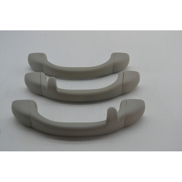 Kit 3 Puxador Alça Teto Pqp Kia Picanto 2012 Original - Cinza