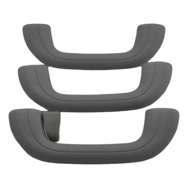 Kit 3 Puxador Alça Teto Pqp Hyundai I30 2009 A 2012 Original Cinza