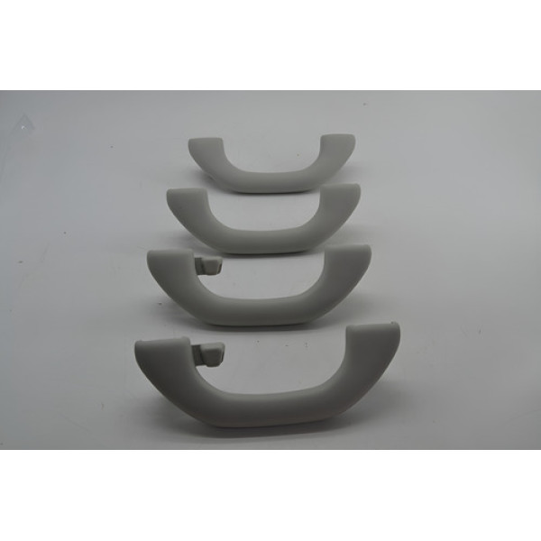 Kit Com 4 Puxador Alça Teto Pqp Vw Tiguan 2012 Original - Cinza