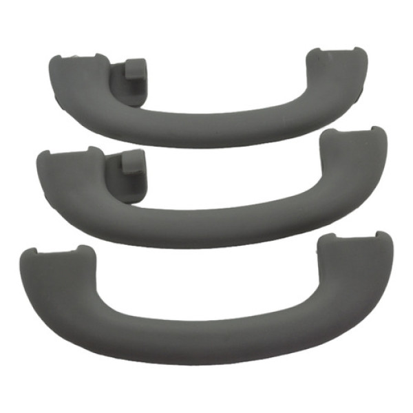 Kit 3 Puxador Alça Teto Pqp Ecosport 2011 Fiesta Original Cinza