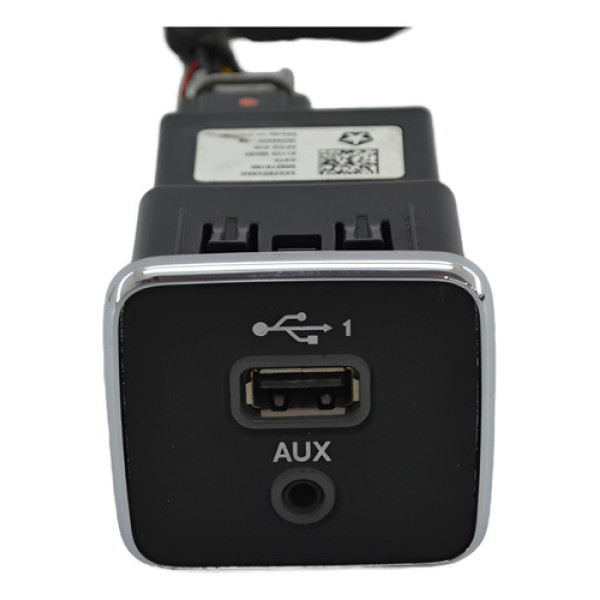 Entrada Conector Usb Auxiliar Fiat Argo 2020 Cronos Original - Preto