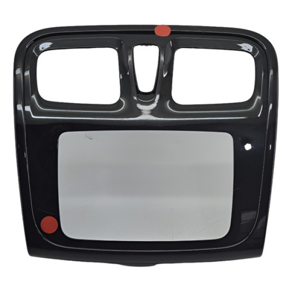 Moldura Central Painel Renault Sandero 2017 Logan Original Black Piano