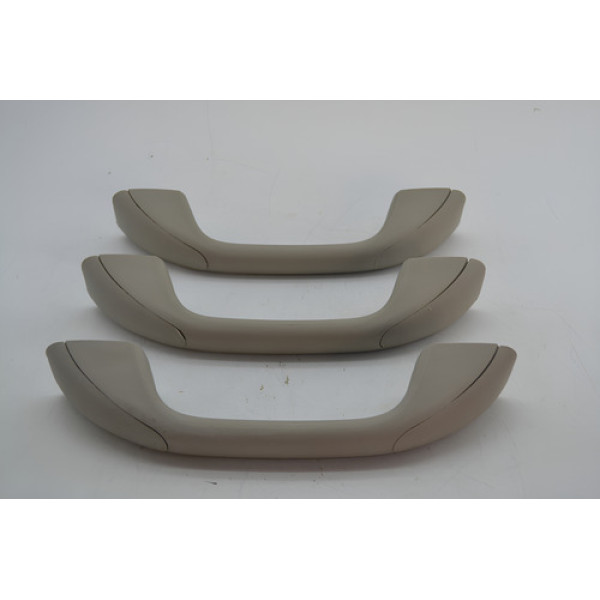 Kit 3 Puxador Alça Teto Pqp Renault Duster 2013  Original Bege