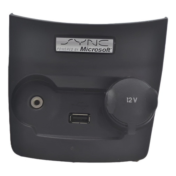 Moldura Tomada 12v Usb Aux New Fiesta Mexicano 2012 Original - Preto