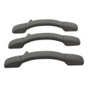 Kit 3 Puxador Alça Teto Pqp Interno Citroen C3 2012 Original Cinza