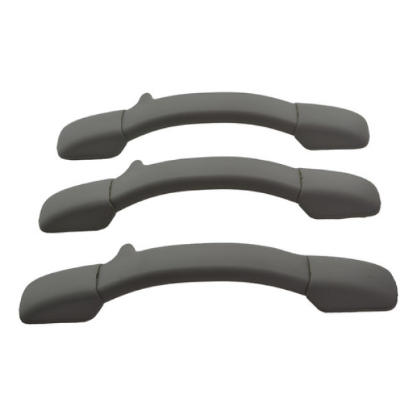 Kit 3 Puxador Alça Teto Pqp Interno Citroen C3 2012 Original Cinza