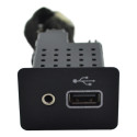 Entrada Conector Usb Auxiliar Console Kwid 2020 Original - Preto
