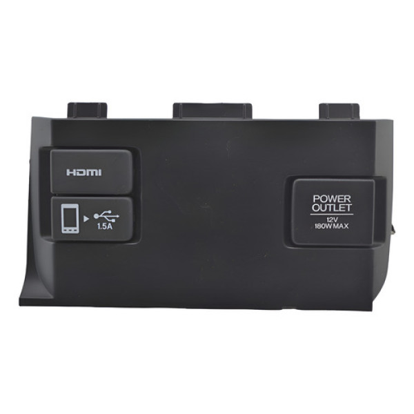 Moldura Com Tomada 12v Usb Hdmi Honda Civic 2018 Original Preto