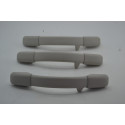 Kit 3 Puxador Alça Teto Pqp Peugeot 207 2013 Original Cinza